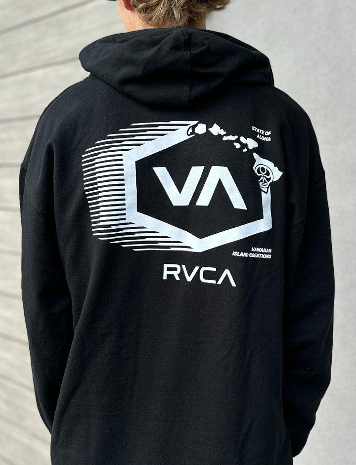 RVCA x HIC TECH HEX PULLOVER HOODIE - BLACK