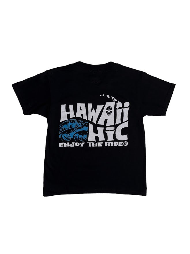 HIC HAWAII PEAKS YOUTH TEE - BLACK