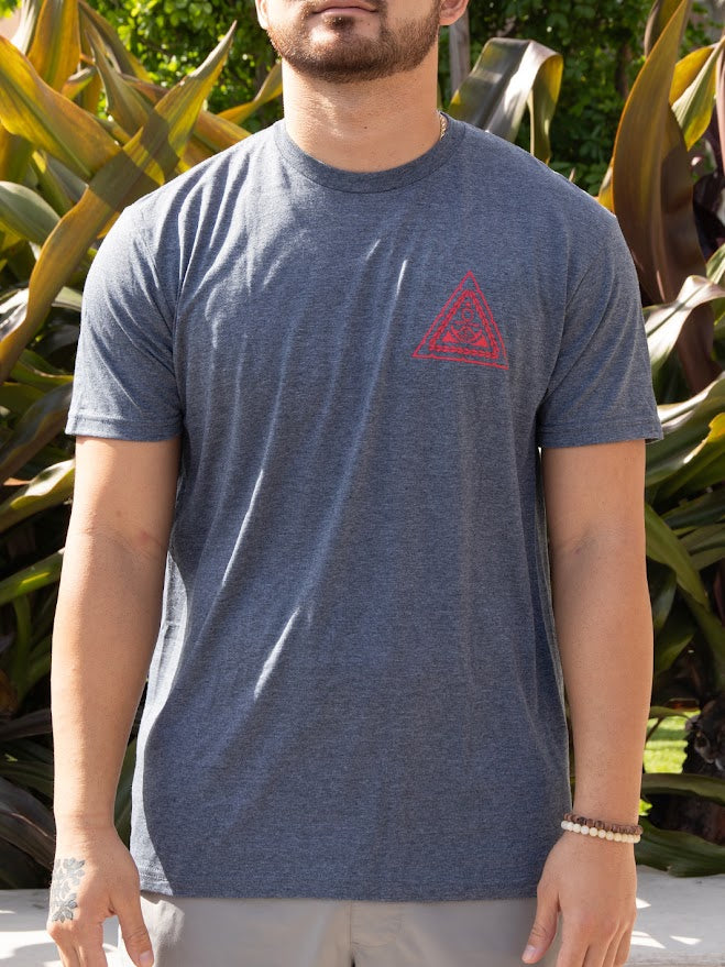 HIC TRI PEAKS TEE - HEATHER CHARCOAL