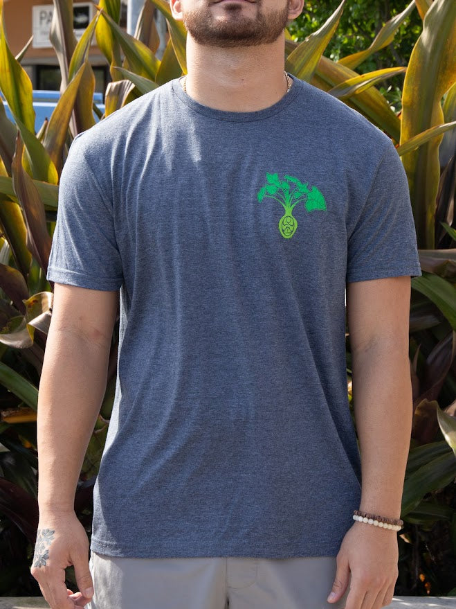 HIC TARO CHAIN BIG BRADDAH TEE - HEATHER CHARCOAL