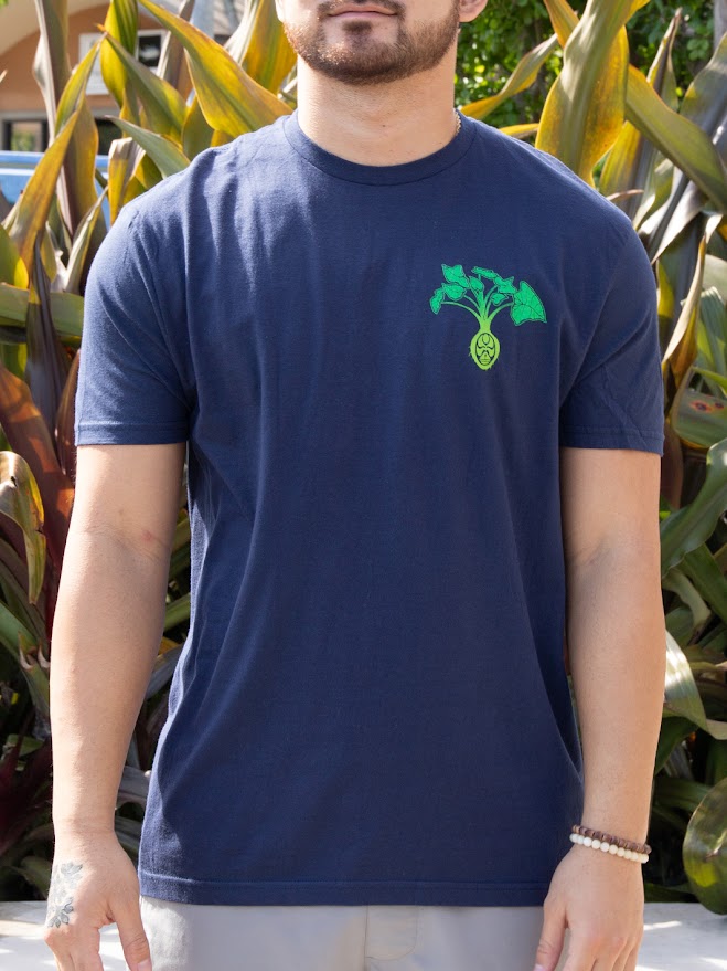 HIC TARO CHAIN BIG BRADDAH TEE - NAVY