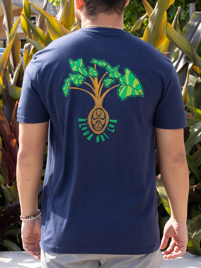 HIC TARO CHAIN BIG BRADDAH TEE - NAVY