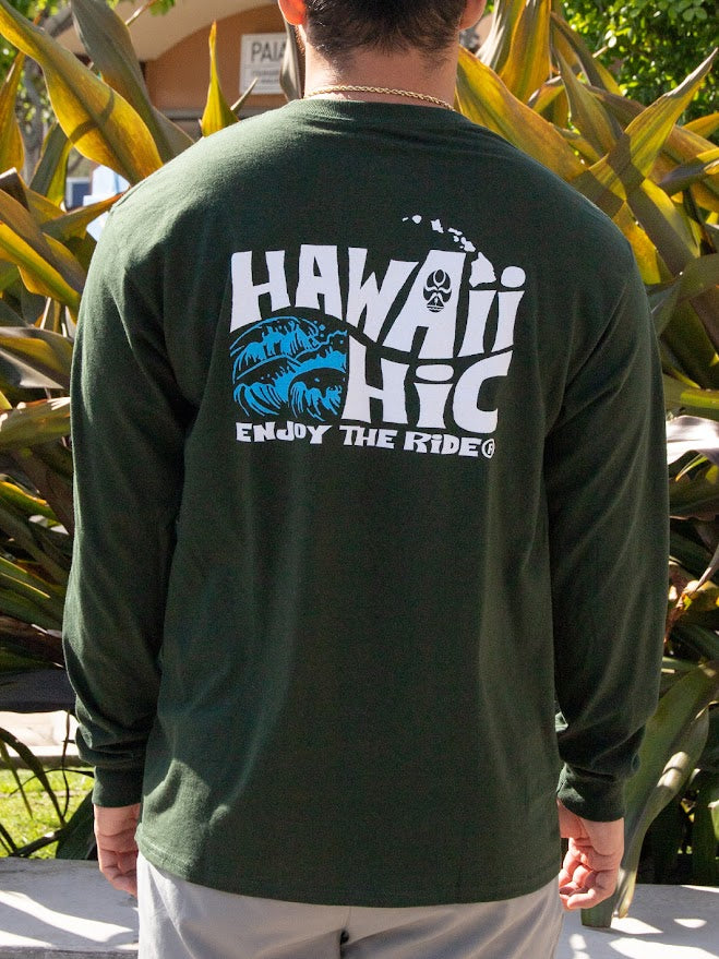 HIC HAWAII PEAKS LONG SLEEVE - GREEN