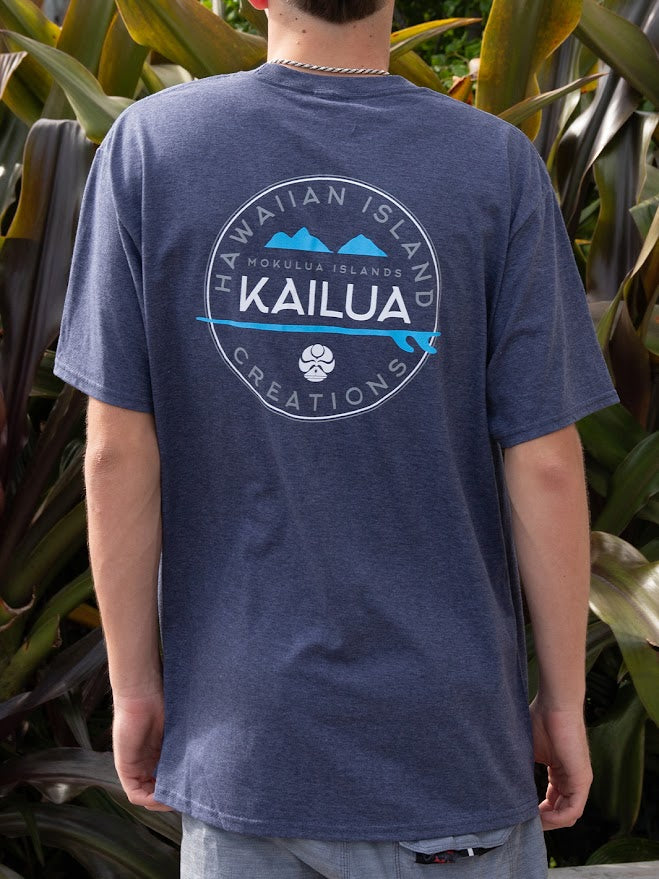 HIC KAILUA TOWN BIG BRADDAH TEE - HEATHER NAVY