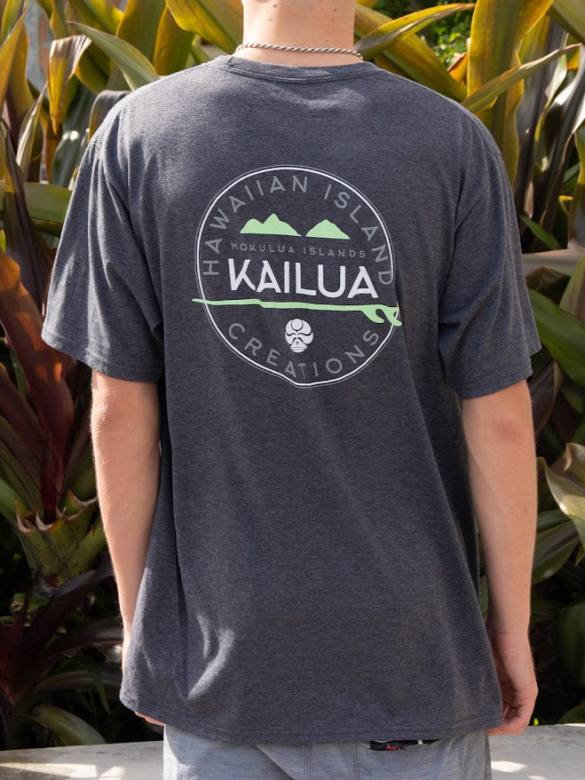 HIC KAILUA TOWN BIG BRADDAH TEE - DARK HEATHER GRAY