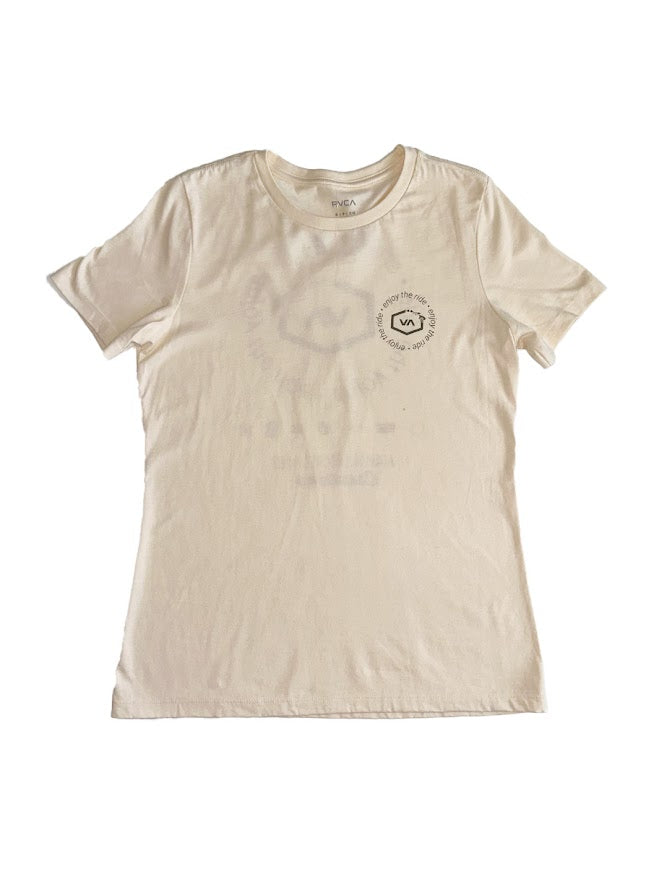 RVCA X HIC BAR LOGO WOMENS TEE - CREAM