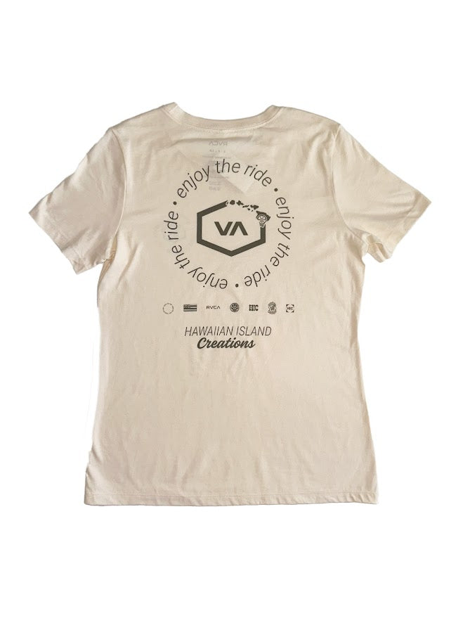 RVCA X HIC BAR LOGO WOMENS TEE - CREAM