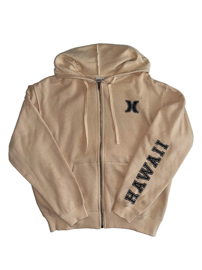 HURLEY TEAM HAWAII WOMENS ZIP UP - TAN