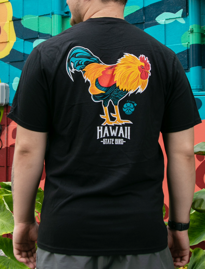 HIC ROOSTER BIG BRADDAH TEE - BLACK