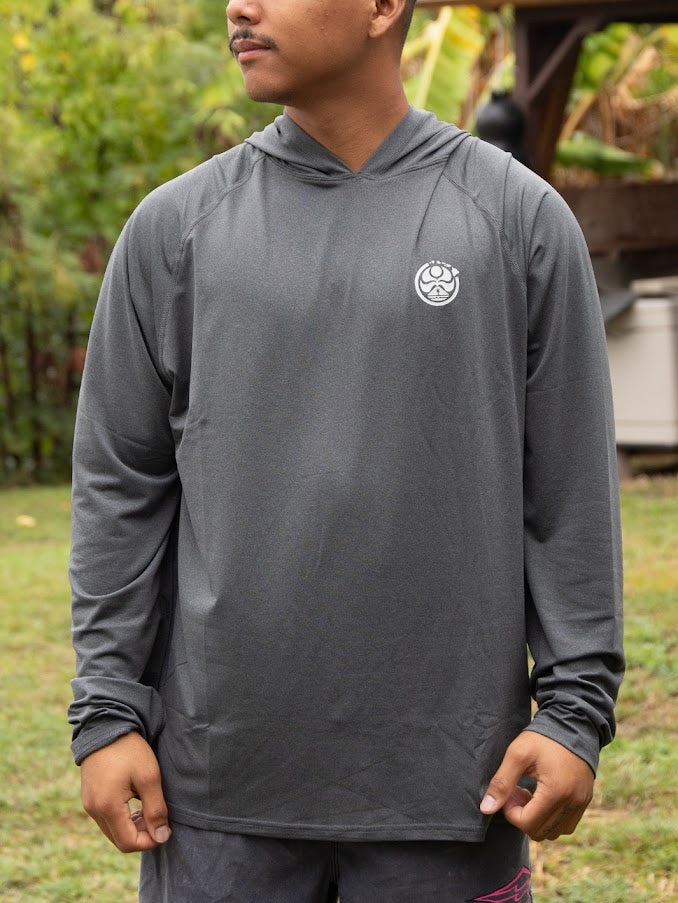 HIC COAST HOODED LONG SLEEVE RASHGUARD - HEATHER CHARCOAL