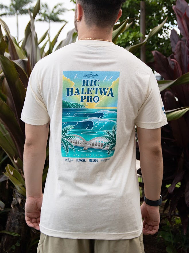 HIC HALEIWA PRO 2024 TEE - NATURAL