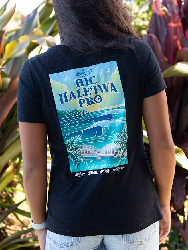 HIC HALEIWA PRO 2024 WOMENS TEE - BLACK