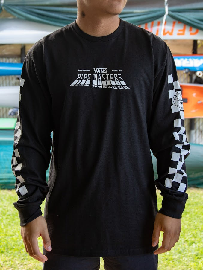 VANS 2024 PIPE MASTERS LOCK UP LONG SLEEVE TEE - BLACK