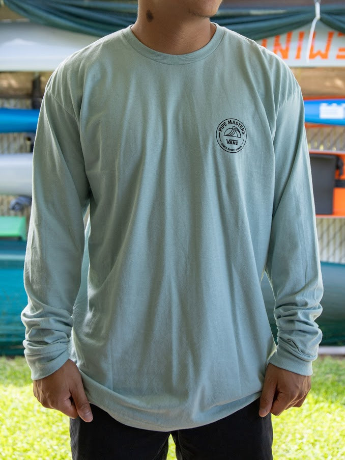 VANS 2024 PIPE MASTERS POSTER ART LONG SLEEVE TEE - LIGHT BLUE (M8I)