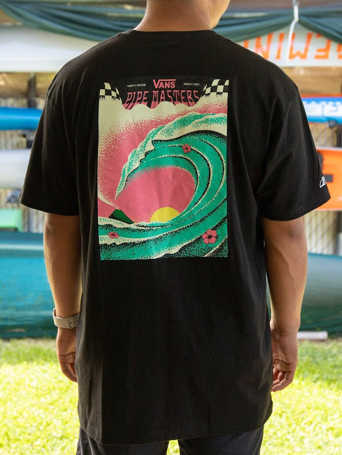 VANS 2024 PIPE MASTERS POSTER ART TEE - BLACK