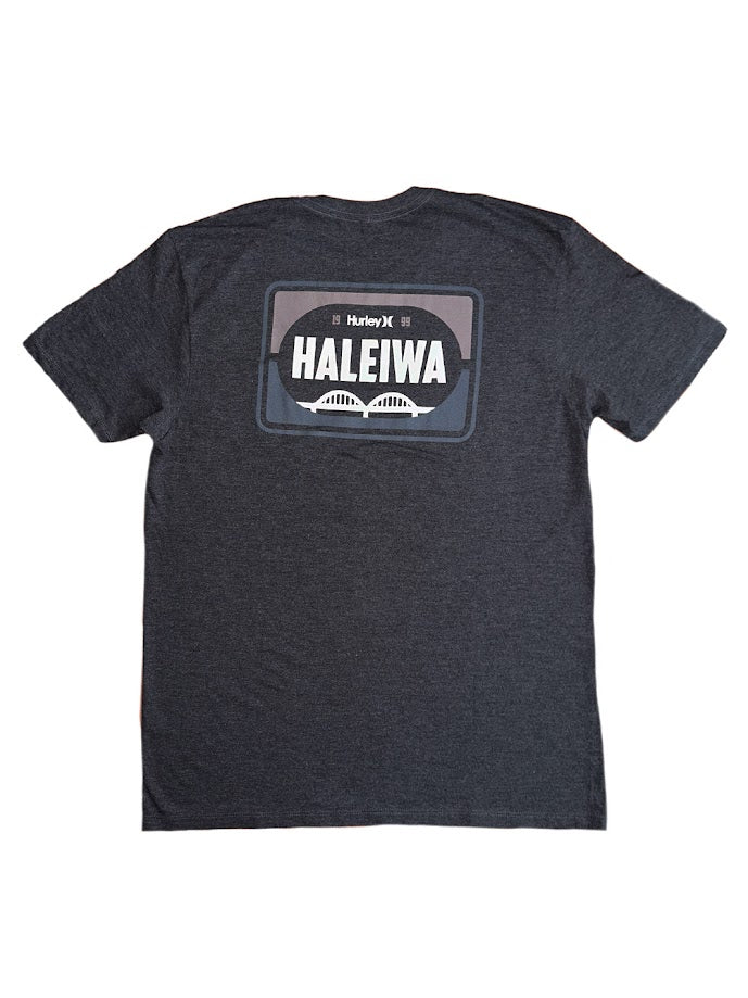 HURLEY X HIC HALEIWA 808 TEE - BLACK HEATHER