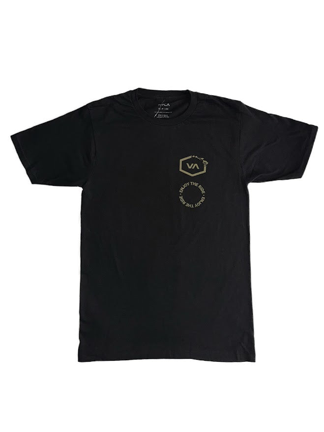 RVCA X HIC LOGO BAR TEE - BLACK