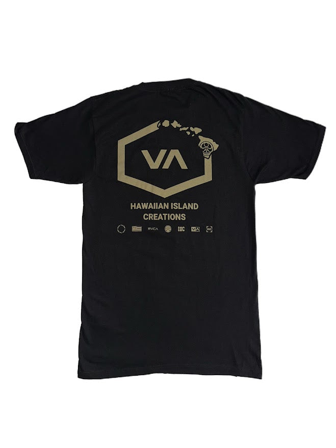 RVCA X HIC LOGO BAR TEE - BLACK