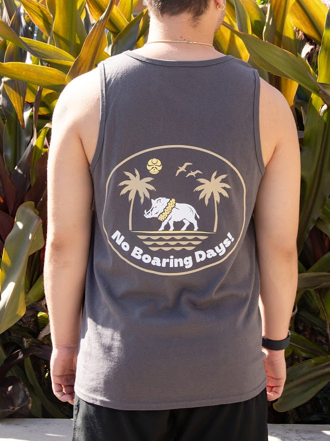 HIC NO BOARING DAYS TANK TOP - CHARCOAL