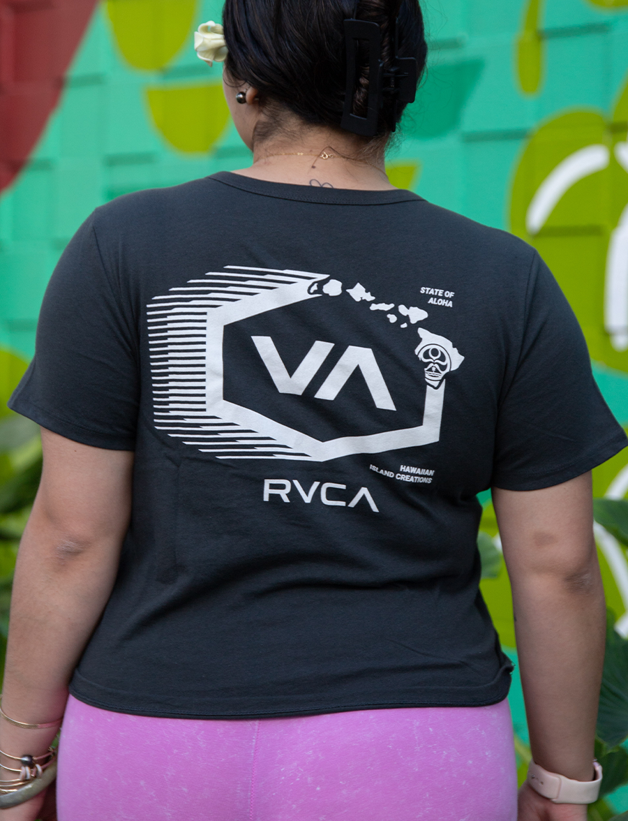 RVCA x HIC TECH HEX BOXY WOMEN'S TEE - BLACK