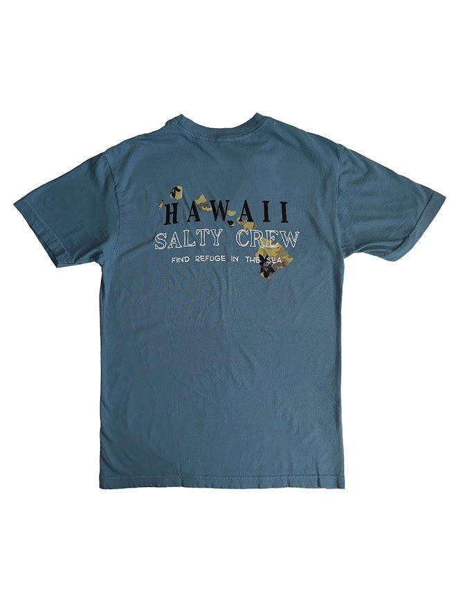 SALTY CREW HAWAII CHAIN TEE - SLATE BLUE