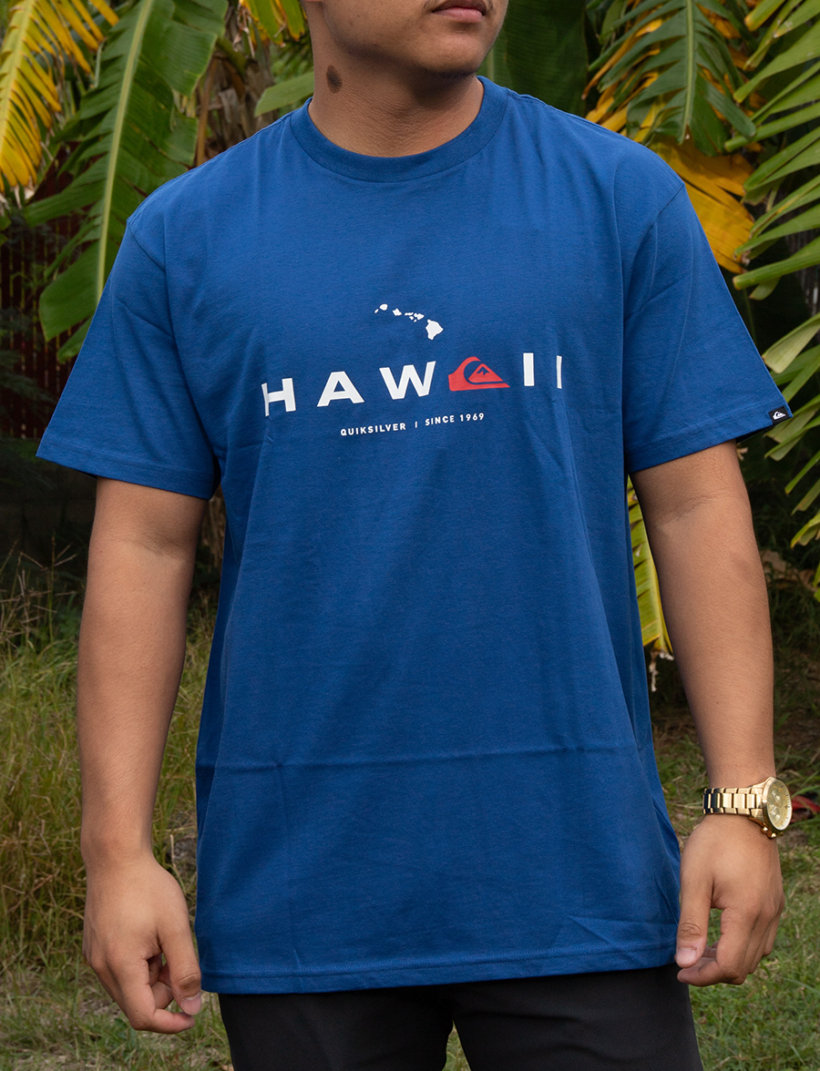 QUIKSILVER HI STATE OF MIND TEE - BLUE