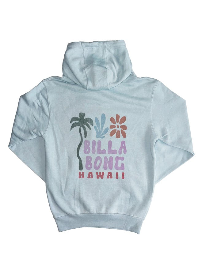 BILLABONG FLORAL BLOCK HI WOMENS HOODIE - BLUE