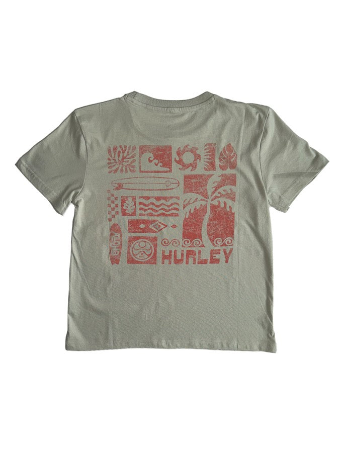 HURLEY X HIC COLLECTIONS CLASSIC WOMENS TEE - AQUA GRAY