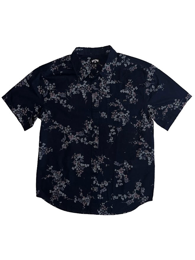 BILLABONG SUNDAYS MINI BUTTON DOWN WOVEN SHIRT - DARK NAVY