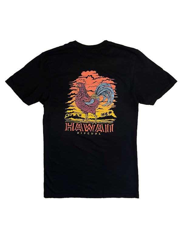 RIP CURL HAWAII ROOSTER TEE - BLACK