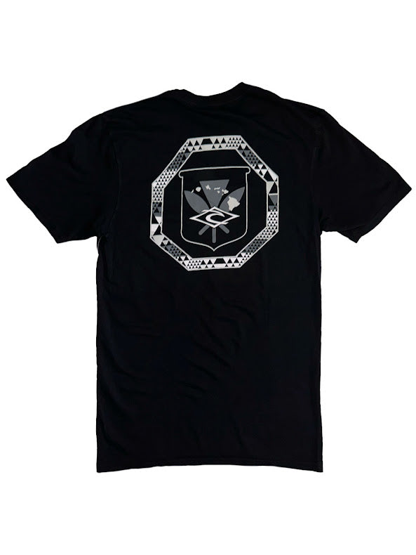 RIP CURL HAWAII TAPA HEX TEE - BLACK