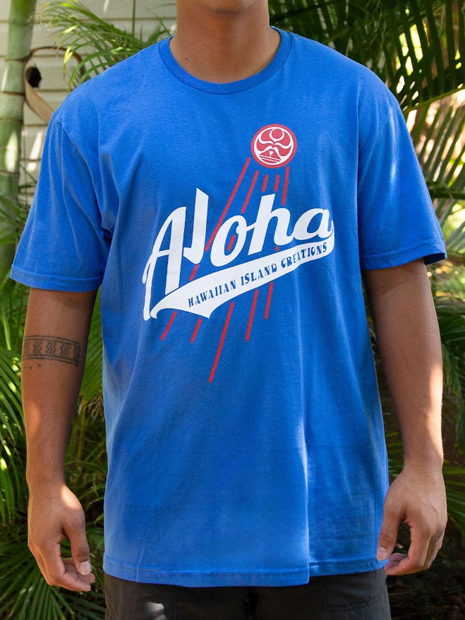 HIC ALOHA BLAST BIG BRADDAH TEE - ROYAL BLUE