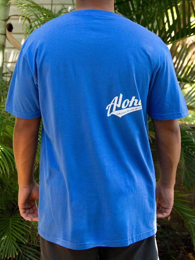 HIC ALOHA BLAST BIG BRADDAH TEE - ROYAL BLUE