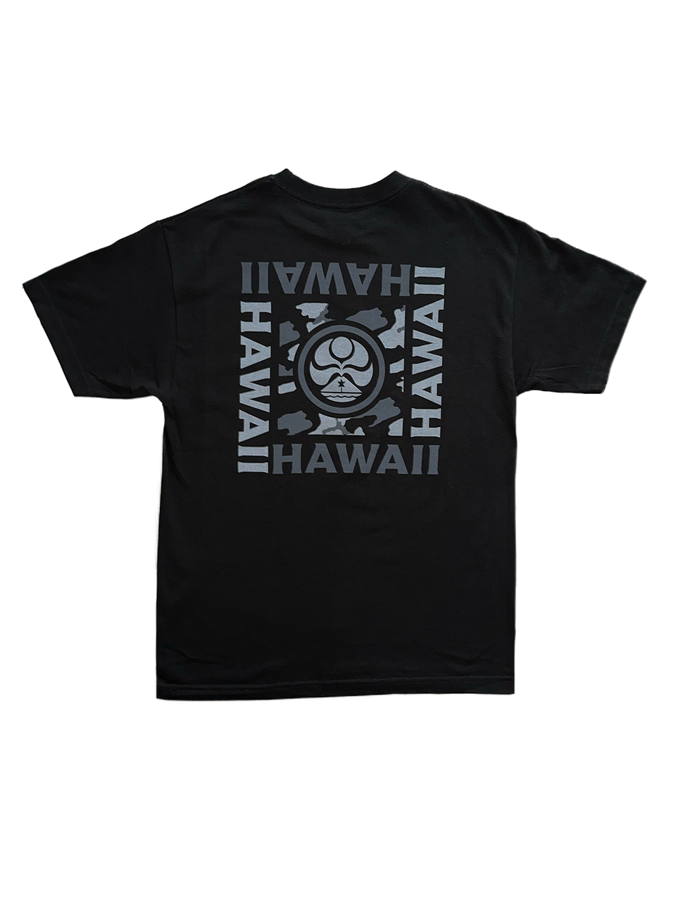 HIC HAWAII CAMO SQUARE TEE- BLACK
