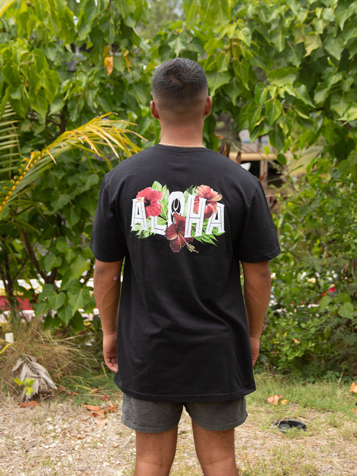 HIC ALOHA ULU TEE - BLACK