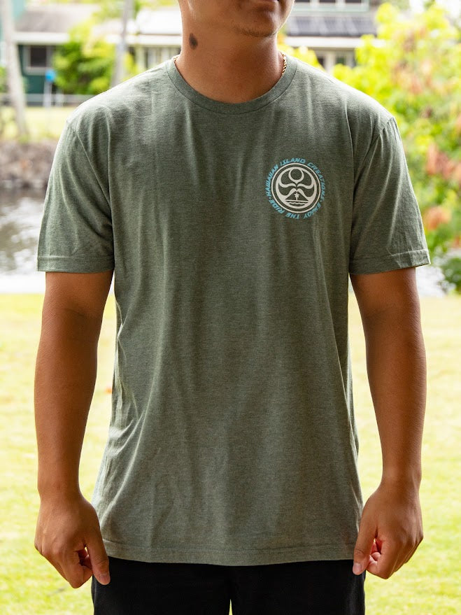 HIC STRIATION TEE - HEATHER GREEN