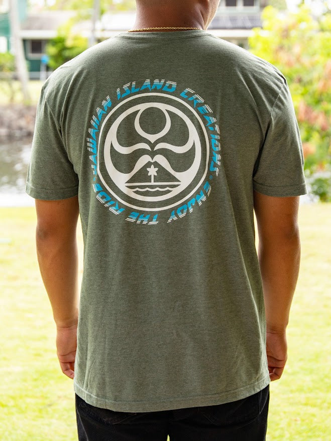HIC STRIATION TEE - HEATHER GREEN