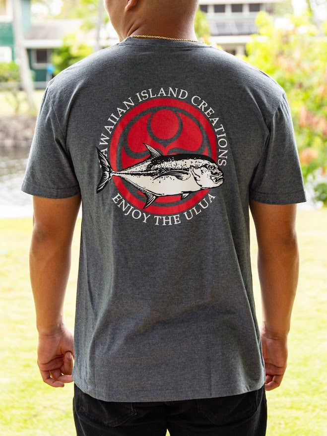 HIC ENJOY ULUA TEE - HEATHER CHARCOAL