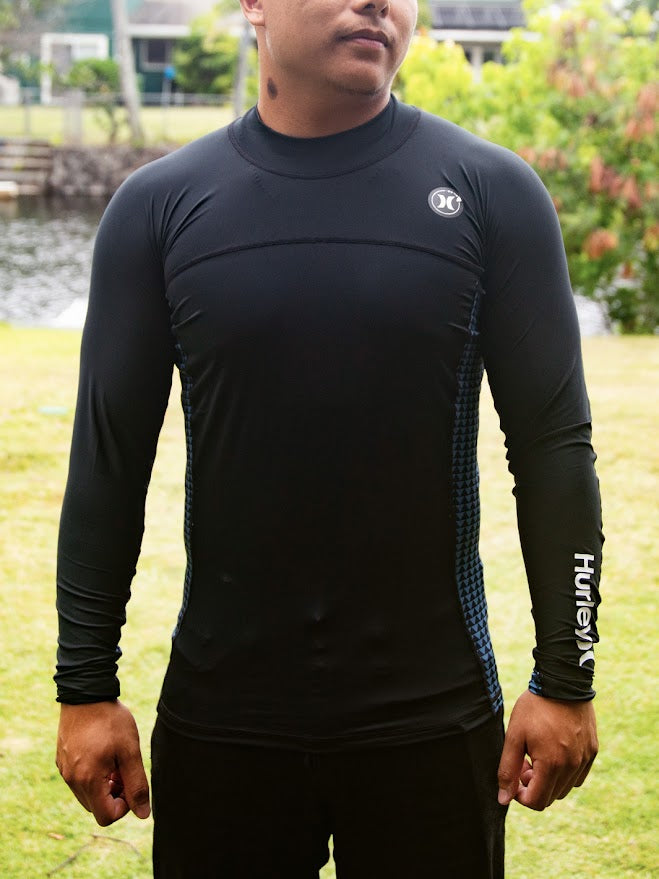 HURLEY HI CHANNEL CROSSING LONG SLEEVE LYCRA - BLACK