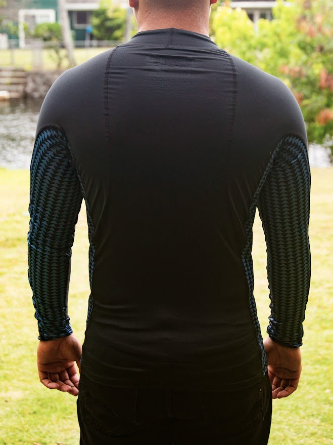 HURLEY HI CHANNEL CROSSING LONG SLEEVE LYCRA - BLACK
