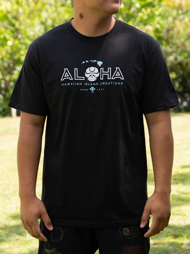 HIC ALOHA SINCE 71 TEE - BLACK