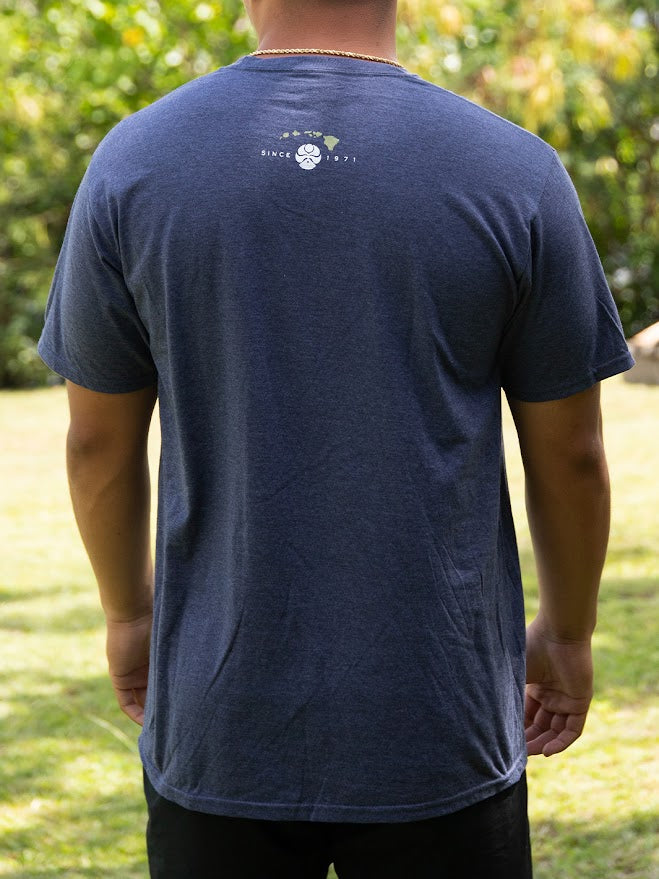 HIC ALOHA SINCE 71 BIG BRADDAH TEE - HEATHER NAVY