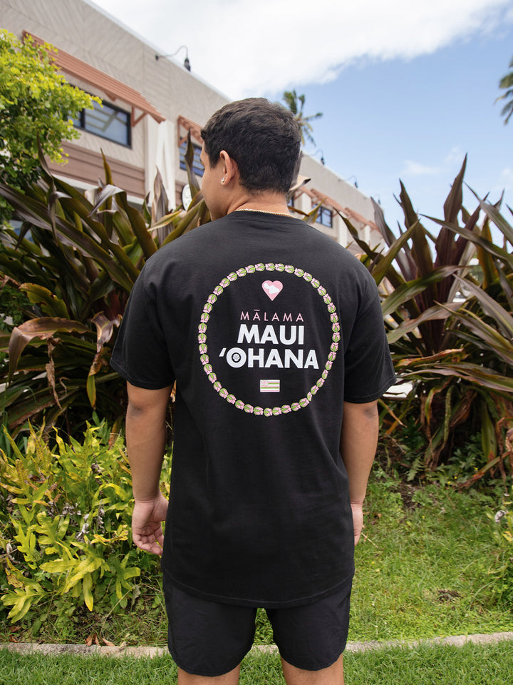 HIC MALAMA MAUI OHANA MENS TEE- BLACK