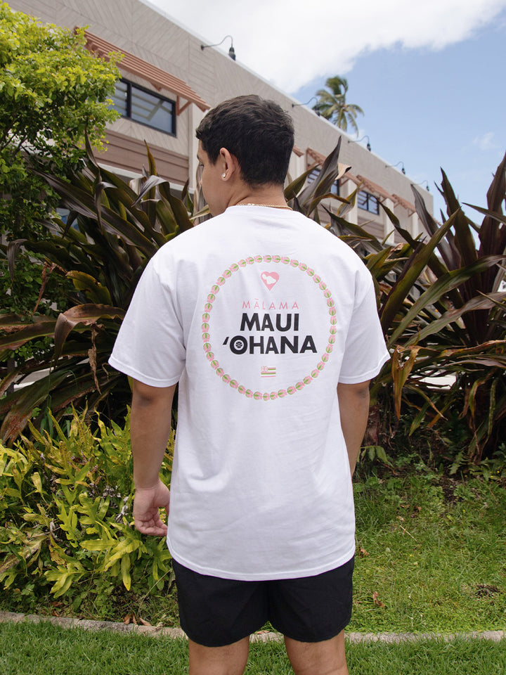 HIC MALAMA MAUI OHANA MENS TEE - WHITE