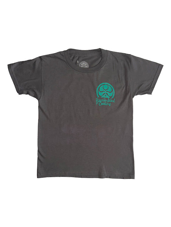 HIC PALM LOGO YOUTH TEE - CHARCOAL