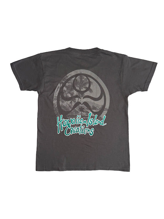 HIC PALM LOGO YOUTH TEE - CHARCOAL
