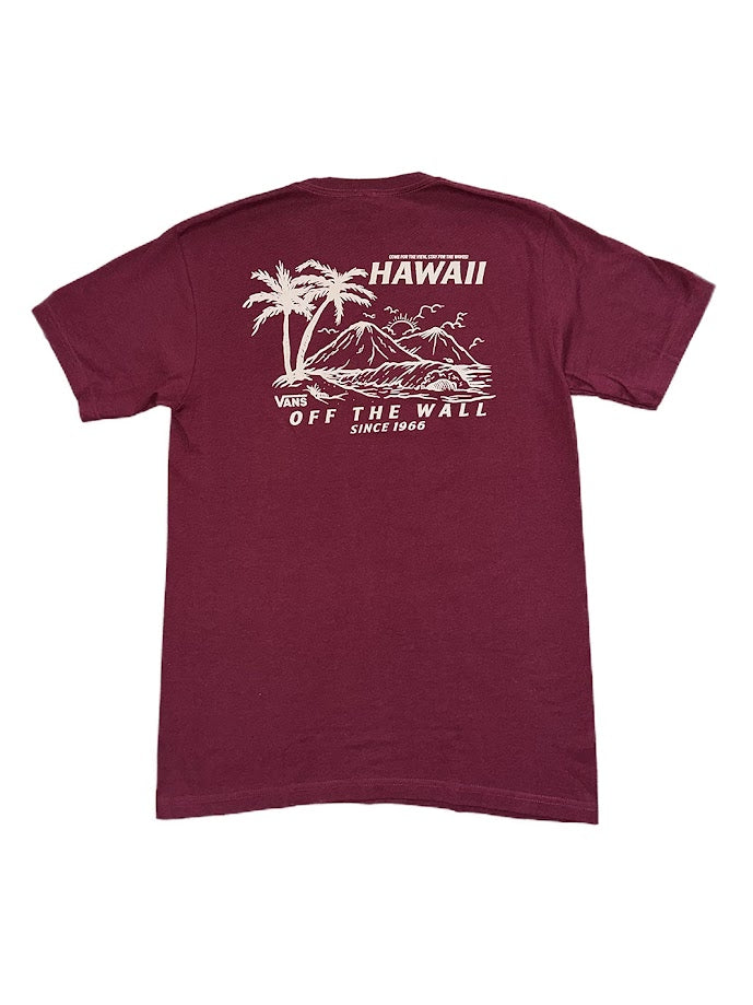 VANS HAWAIIAN SUN SS TEE - BURGUNDY