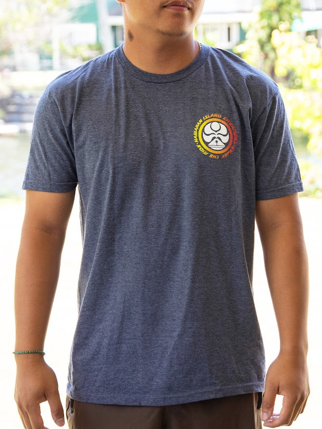 HIC FLAGRANT DOT BIG BRADDAH TEE - HEATHER NAVY