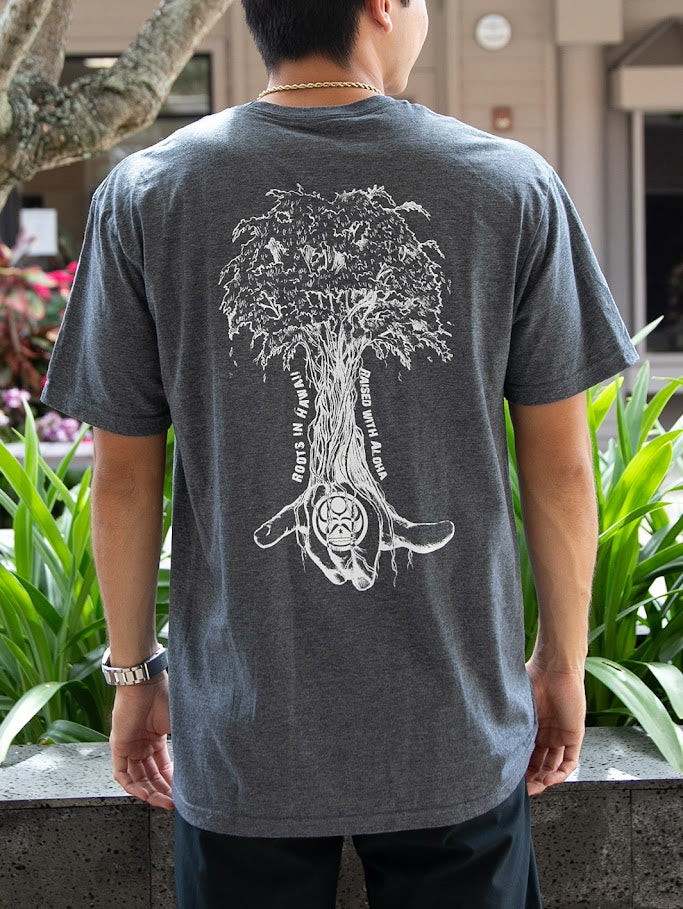 HIC NEW ROOTS II TEE - HEATHER CHARCOAL GRAY