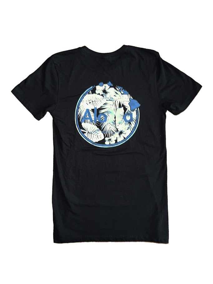 HURLEY EVD CIRCLE ALOHA  TEE - BLACK